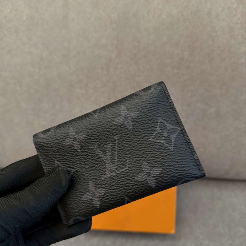 LV黑老花雙面卡包-1