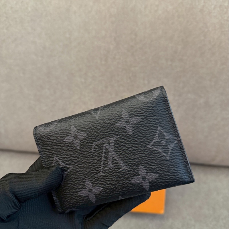 LV黑老花雙面卡包-2