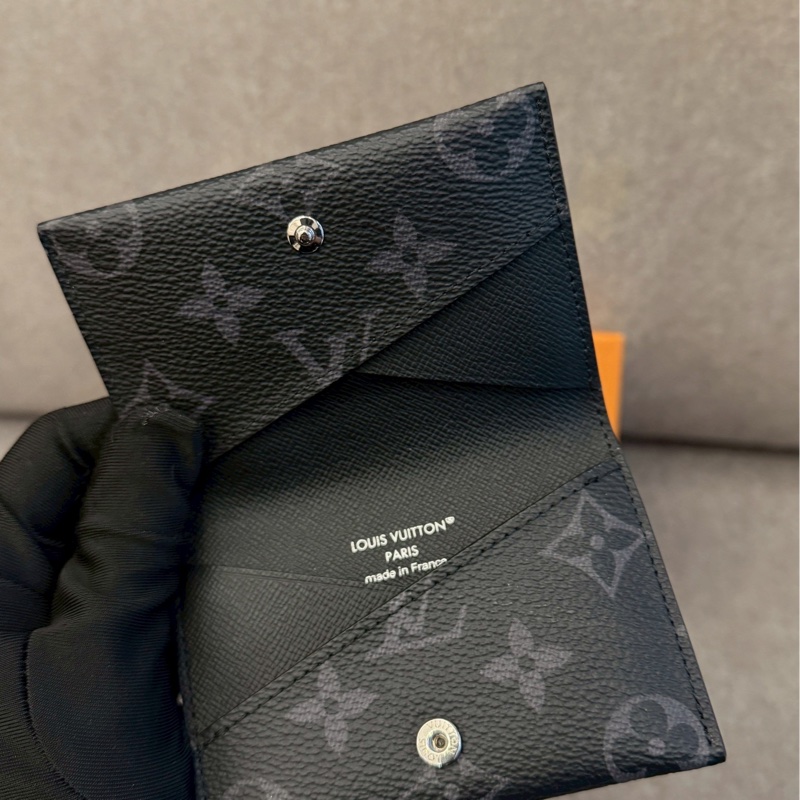 LV黑老花雙面卡包-3