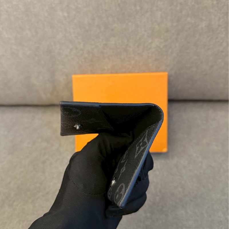 LV黑老花雙面卡包-4