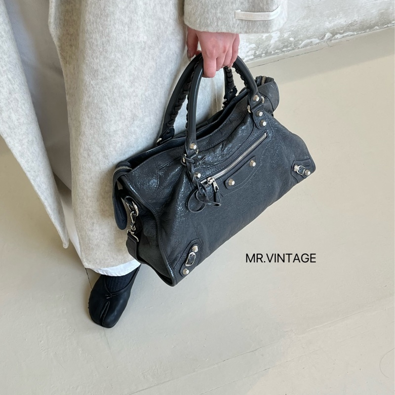 🏷️ Balenciaga 灰色機車包-1