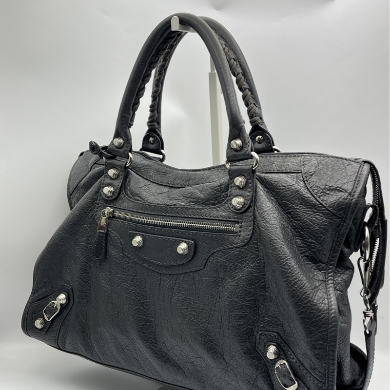 🏷️ Balenciaga 灰色機車包-5