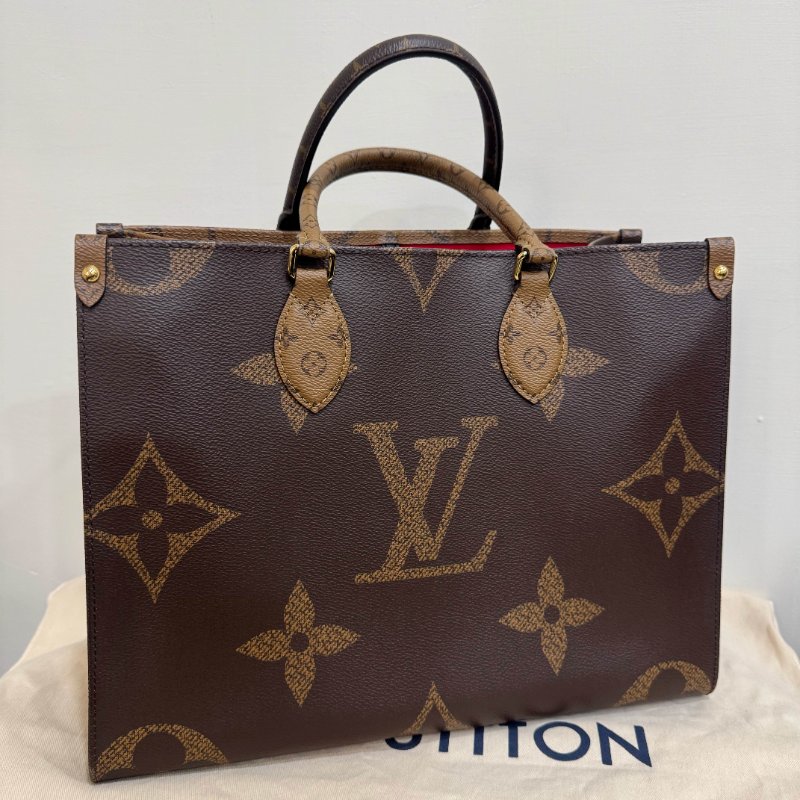 LV ONTHEGO MM 帆布手提肩背手提托特包-2