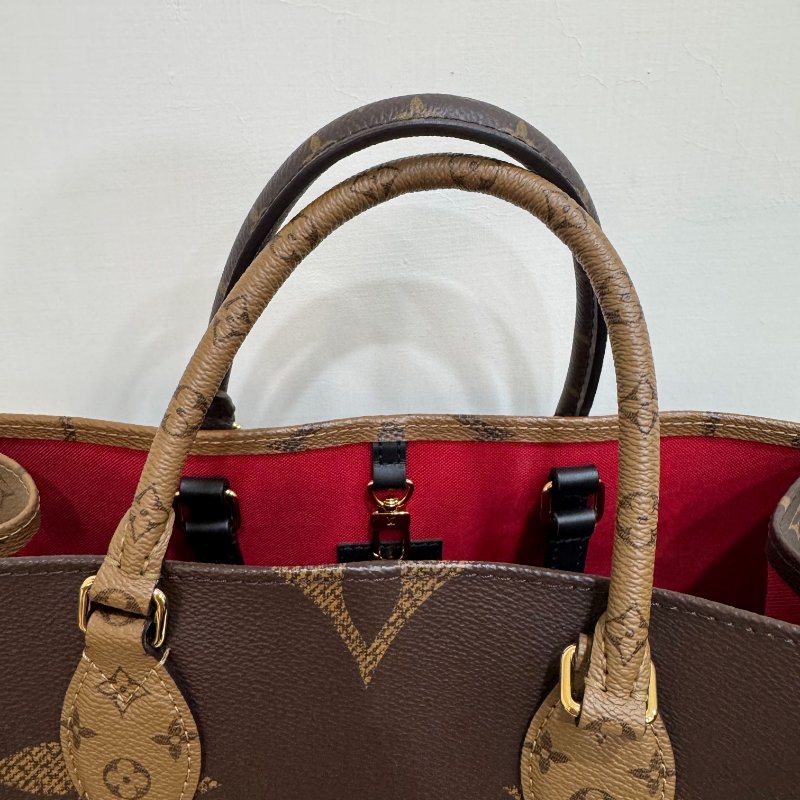 LV ONTHEGO MM 帆布手提肩背手提托特包-5