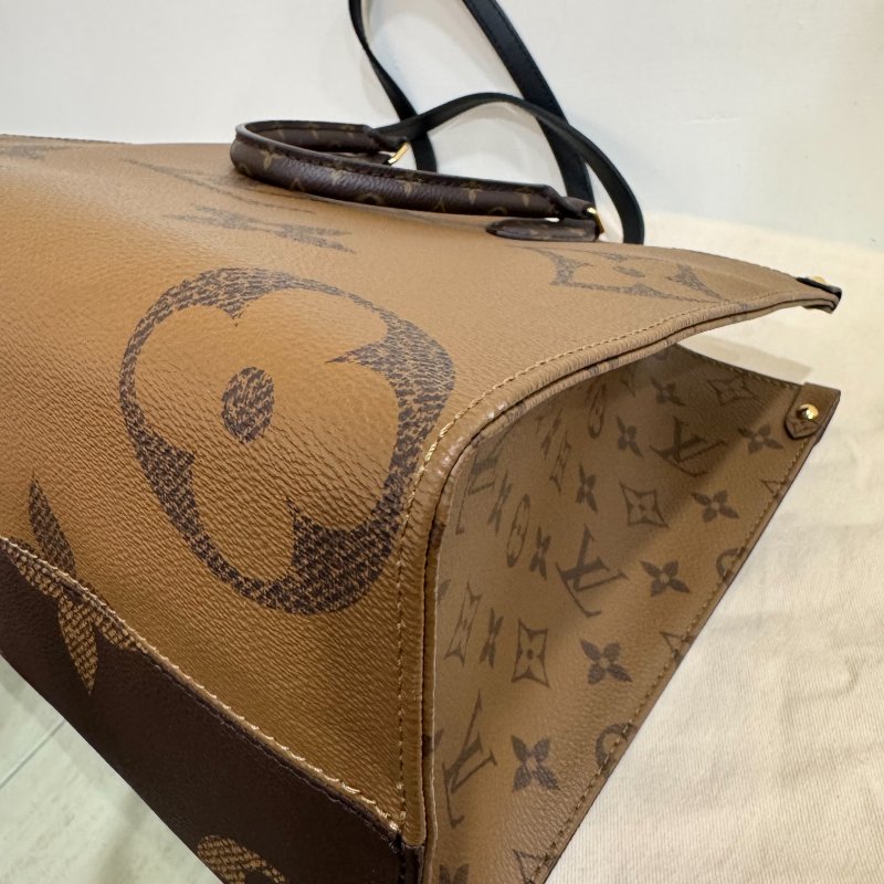 LV ONTHEGO MM 帆布手提肩背手提托特包-12