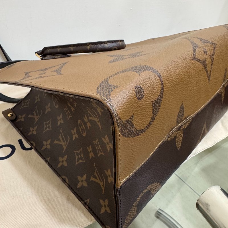 LV ONTHEGO MM 帆布手提肩背手提托特包-13