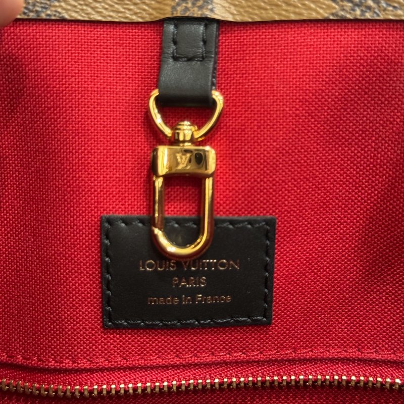 LV ONTHEGO MM 帆布手提肩背手提托特包-14