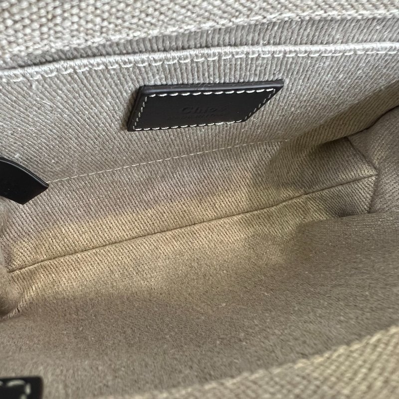 CHLOE 帆布拚黑色WOODY MINI 包-5