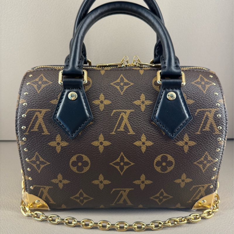 全新全配老花黑手柄 LV Speedy Trunk 20 Monogram｜Cruise 系列｜無植鞣革｜贈全新內膽包-6