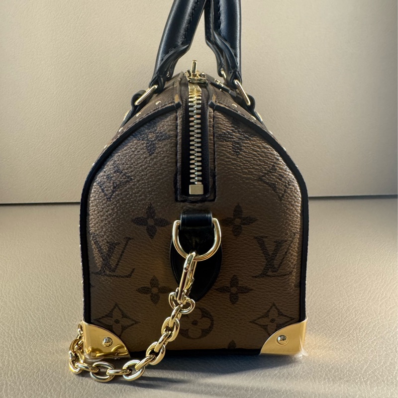 全新全配老花黑手柄 LV Speedy Trunk 20 Monogram｜Cruise 系列｜無植鞣革｜贈全新內膽包-7