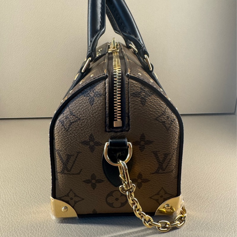 全新全配老花黑手柄 LV Speedy Trunk 20 Monogram｜Cruise 系列｜無植鞣革｜贈全新內膽包-8