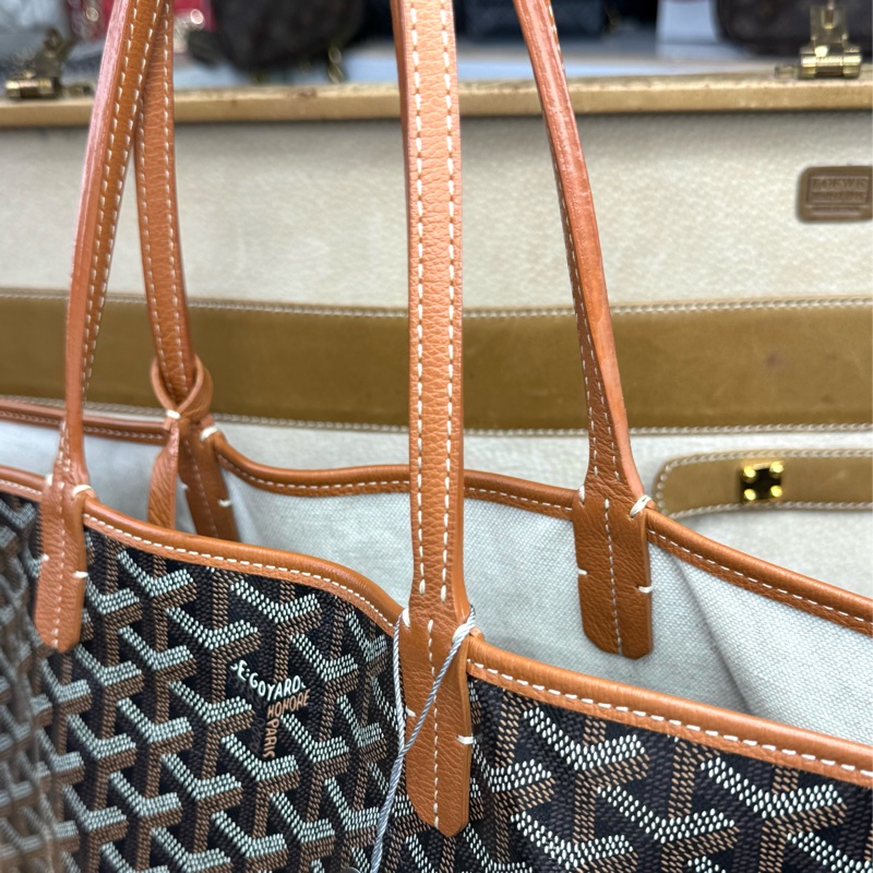 上架中🔑GOYARD 咖啡色經典花紋托特包/子包-9