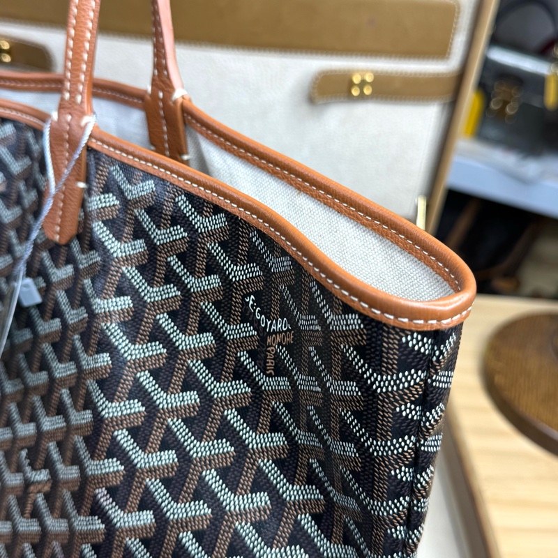 上架中🔑GOYARD 咖啡色經典花紋托特包/子包-13