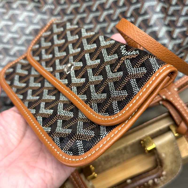 上架中🔑GOYARD 咖啡色經典花紋托特包/子包-19