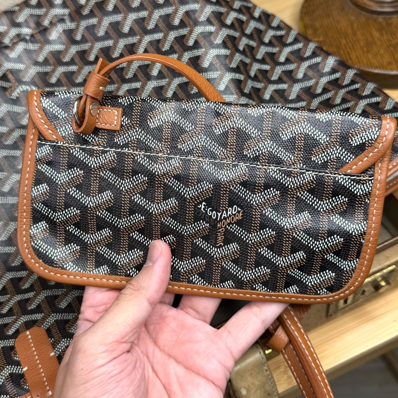 上架中🔑GOYARD 咖啡色經典花紋托特包/子包-20