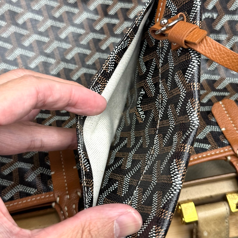 上架中🔑GOYARD 咖啡色經典花紋托特包/子包-21