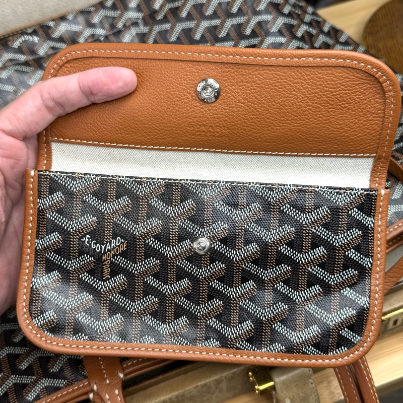 上架中🔑GOYARD 咖啡色經典花紋托特包/子包-24