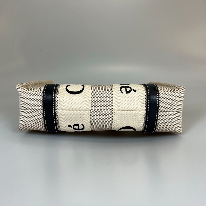 CHLOE 黑帆布WOODY SMALL包-4