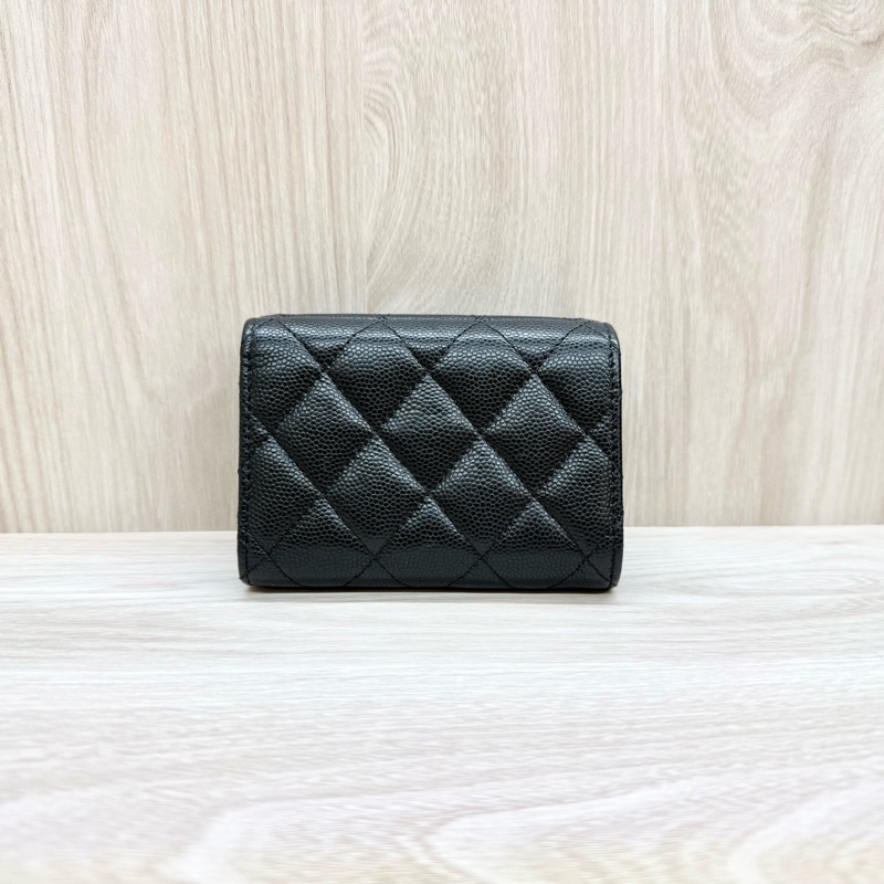 Chanel黑色荔枝皮熊貓配色19mini短夾-3