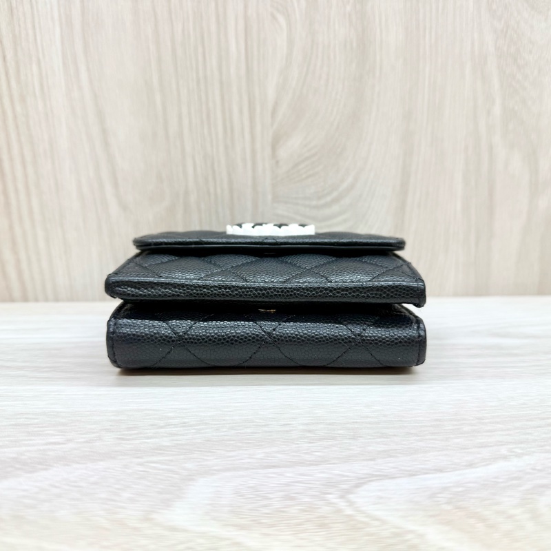 Chanel黑色荔枝皮熊貓配色19mini短夾-4