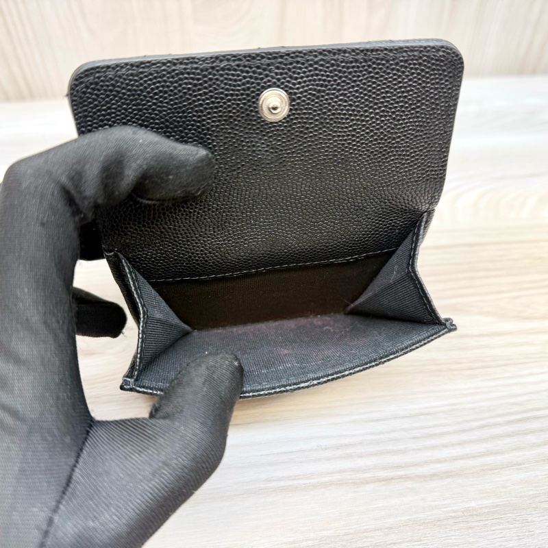 Chanel黑色荔枝皮熊貓配色19mini短夾-10