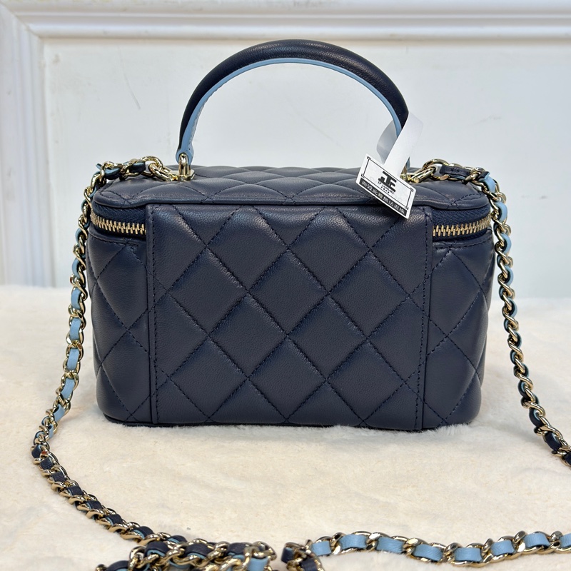 CHANEL雙拼藍色系化妝包💙🩵-3