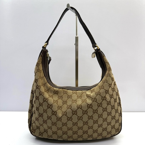 GUCCI 古馳 棕色GG帆布肩背包 153010