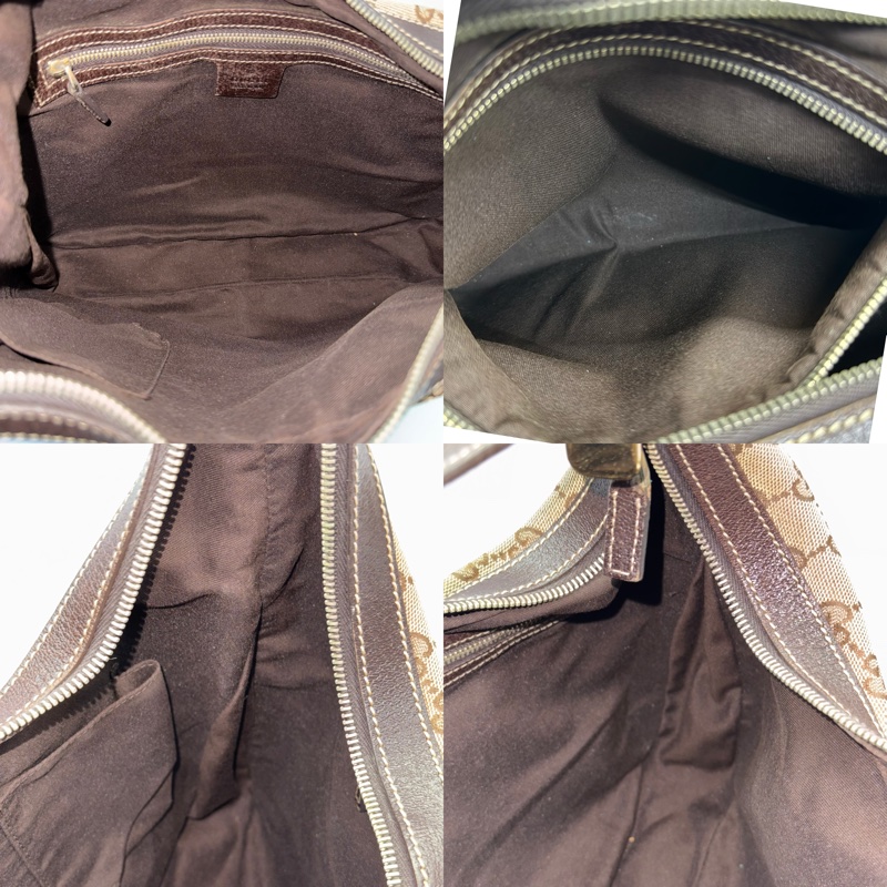 GUCCI 古馳 棕色GG帆布肩背包 153010-5