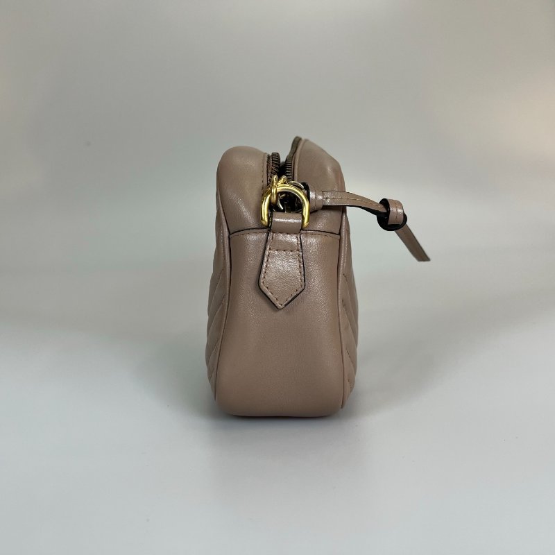 GUCCI 447632 藕粉Marmont相機包 24CM-3