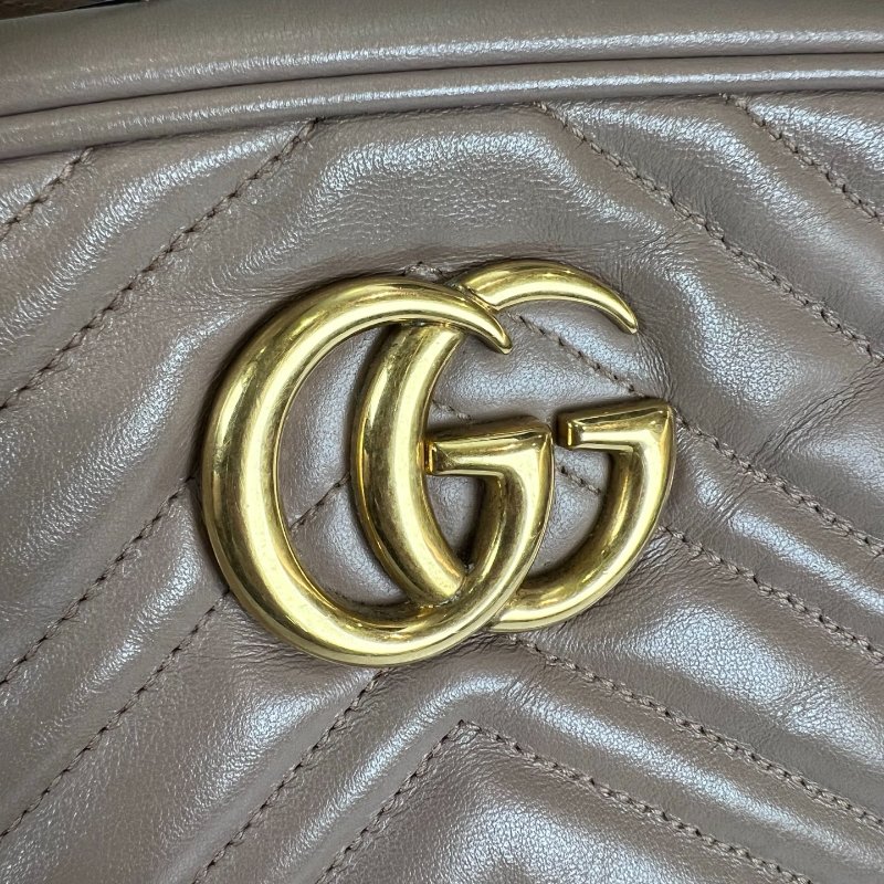 GUCCI 447632 藕粉Marmont相機包 24CM-6