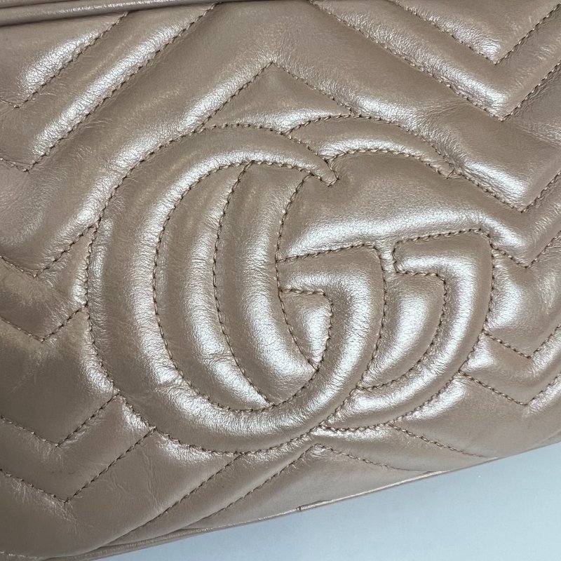 GUCCI 447632 藕粉Marmont相機包 24CM-7