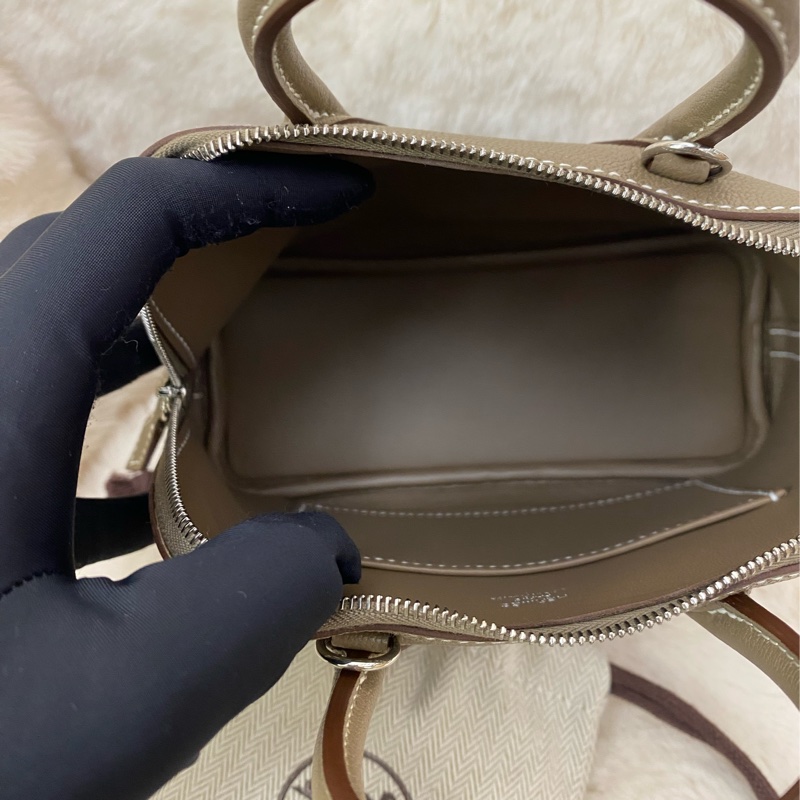 mini bolide mysore皮革 大象灰 銀扣-7