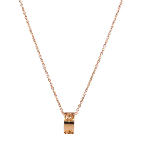 LOUIS VUITTON 18K玫瑰金Empreinte Pendant項鍊