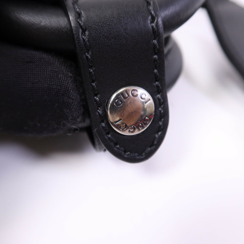 GUCCI 塗層帆布GG Supreme Mini銀扣手挽肩背兩用袋-6