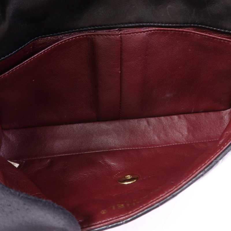 CHANEL 羊皮皮革Vintage Classic East West Flag Bag金扣鏈帶肩背袋-4