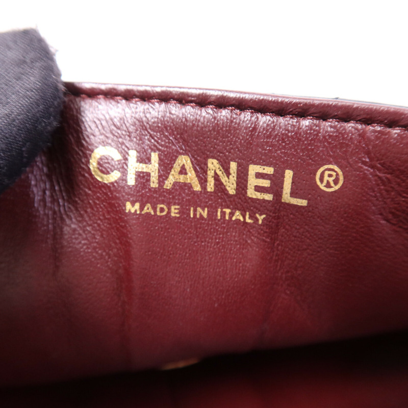 CHANEL 羊皮皮革Vintage Classic East West Flag Bag金扣鏈帶肩背袋-5