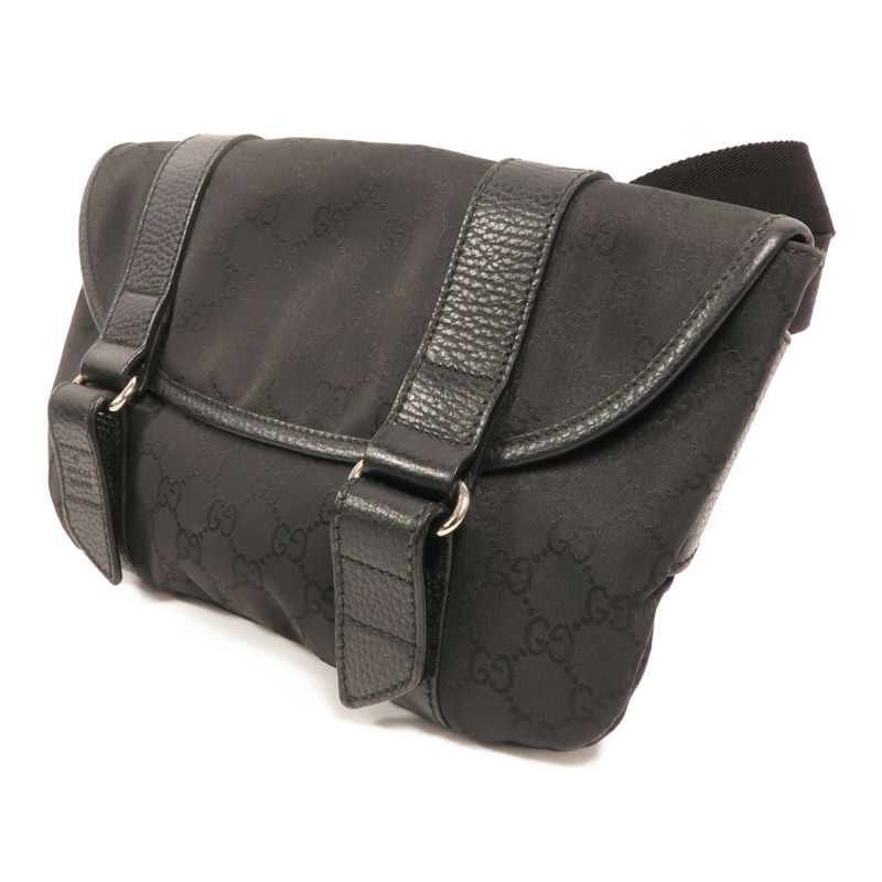 GUCCI 尼龍Waist Bag銀扣腰包-2