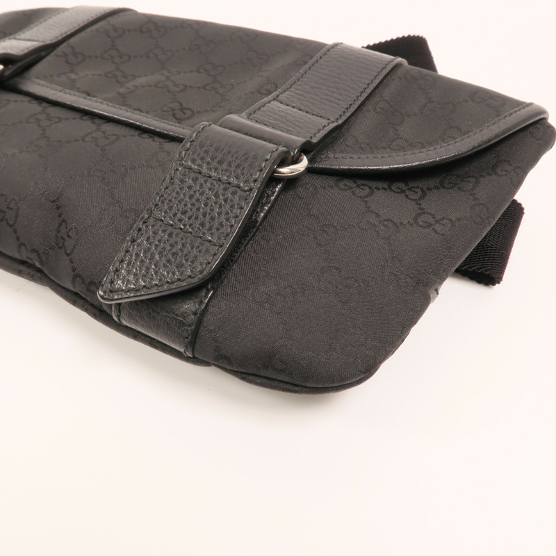 GUCCI 尼龍Waist Bag銀扣腰包-8