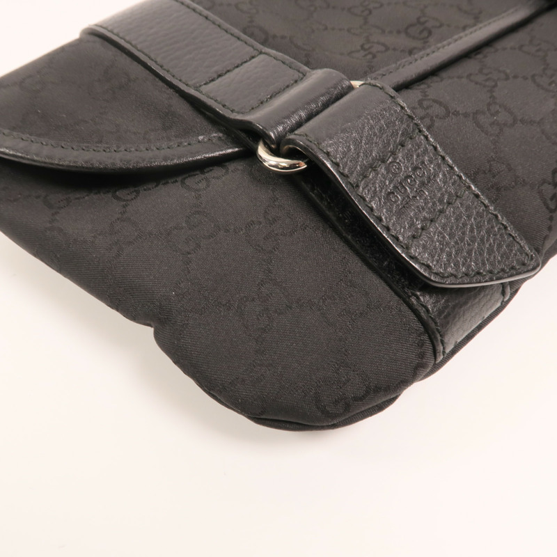 GUCCI 尼龍Waist Bag銀扣腰包-9