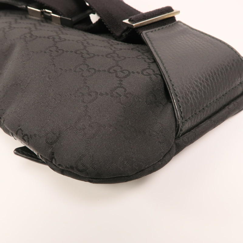 GUCCI 尼龍Waist Bag銀扣腰包-10