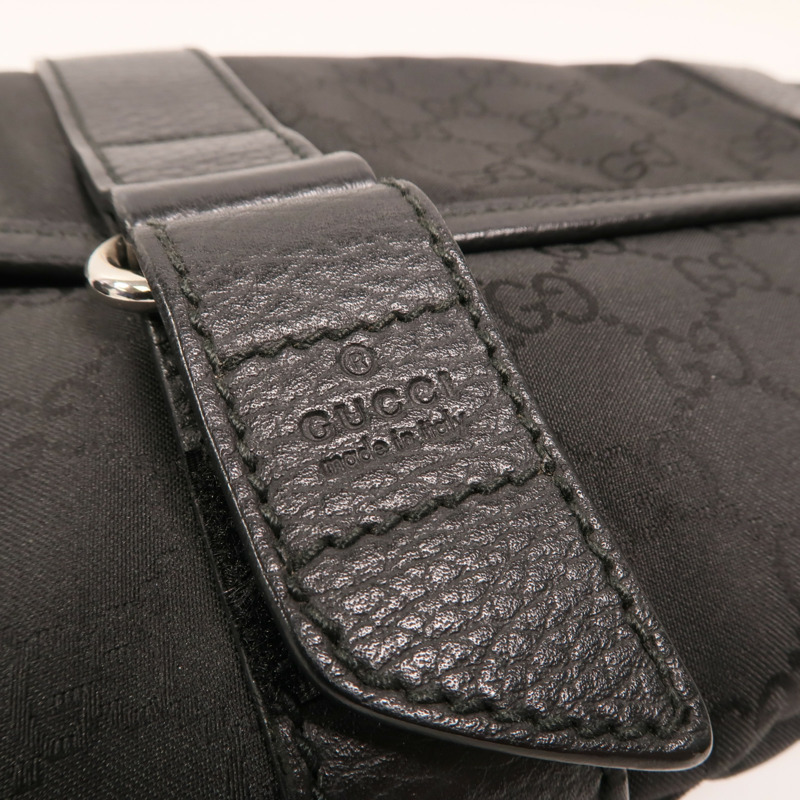 GUCCI 尼龍Waist Bag銀扣腰包-13