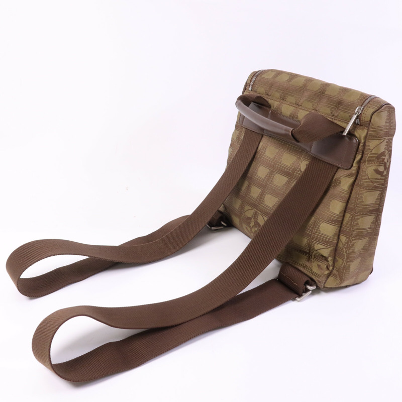 CHANEL 尼龍New Travel Line Backpack銀扣背包-8