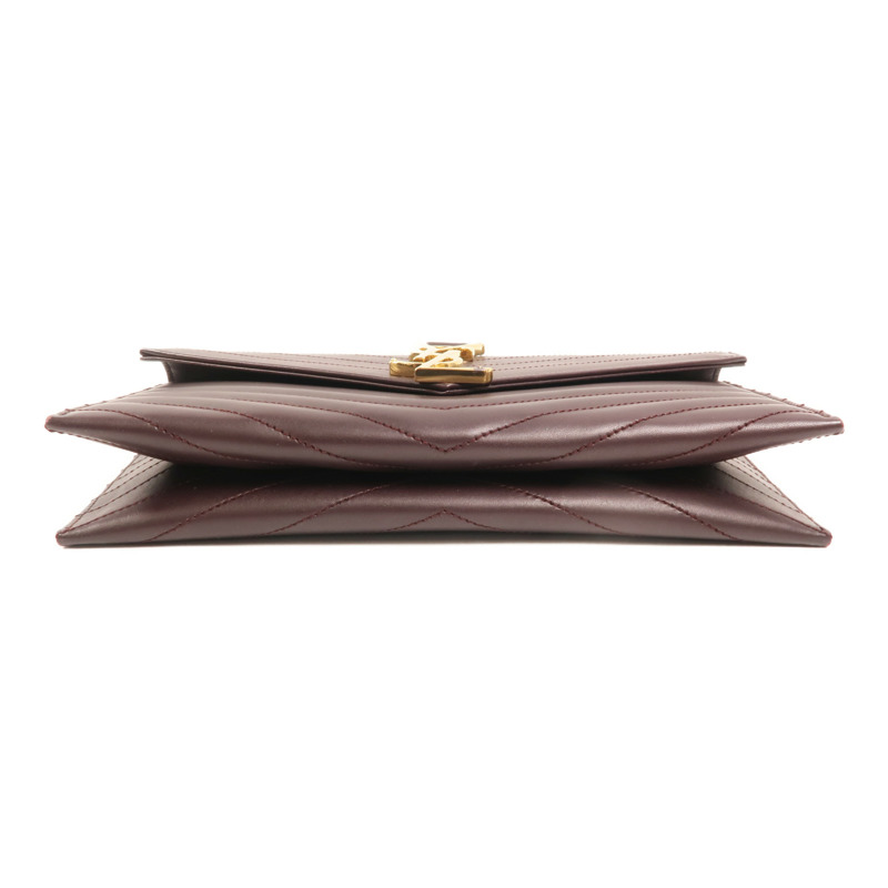 YVES SAINT LAURENT 牛皮皮革Clutch金扣手拿包-3