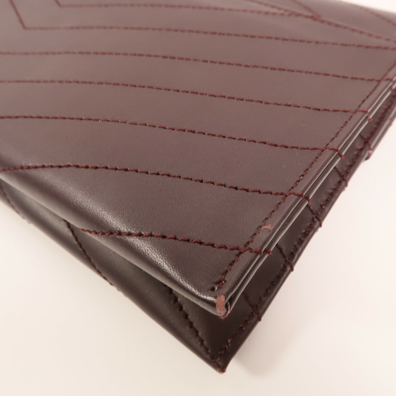 YVES SAINT LAURENT 牛皮皮革Clutch金扣手拿包-10