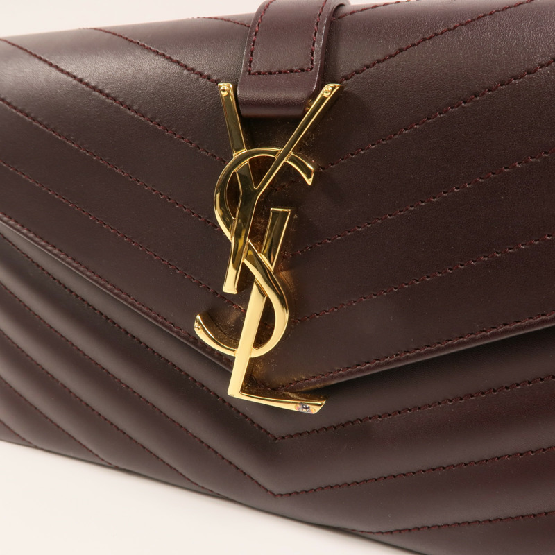 YVES SAINT LAURENT 牛皮皮革Clutch金扣手拿包-12