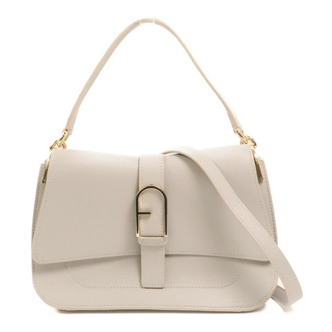 Furla 皮革Shoulder Bag金扣手挽肩背兩用袋