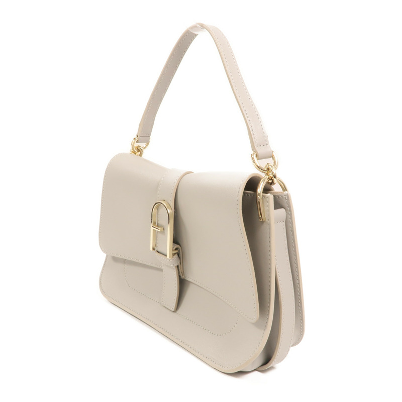 Furla 皮革Shoulder Bag金扣手挽肩背兩用袋-2