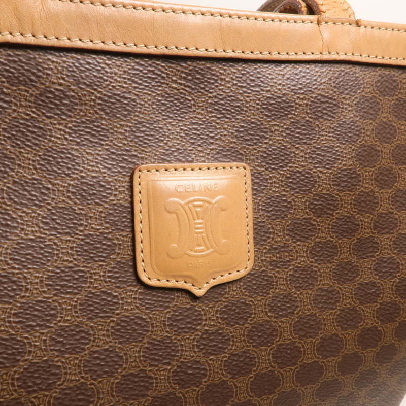 CELINE 塗層帆布Tote Bag金扣手挽袋-5