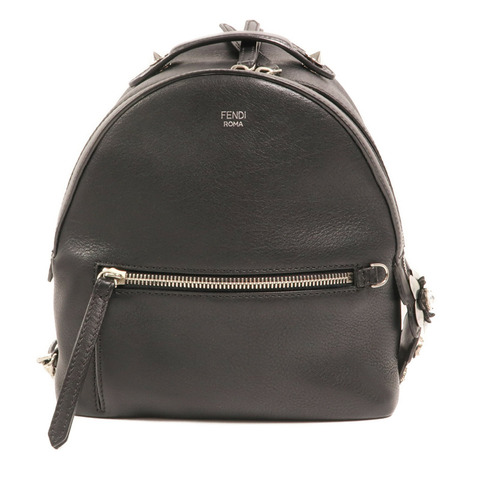 FENDI 牛皮皮革Roma Backpack銀扣背包