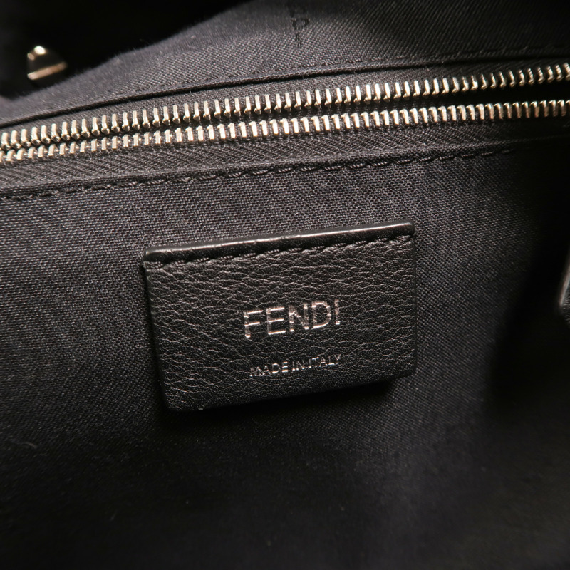 FENDI 牛皮皮革Roma Backpack銀扣背包-5